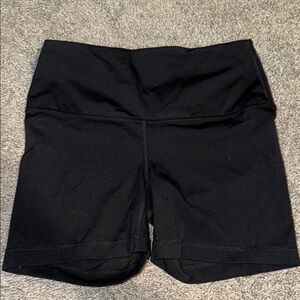 Yogalicious Black Bike Shorts with Wide Waistband